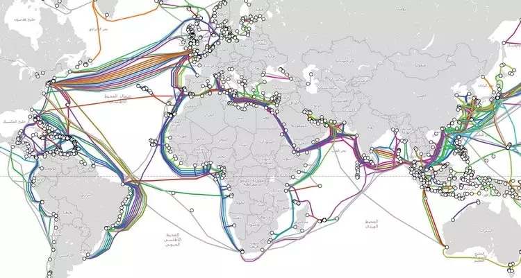 تعرف على خريطة كوابل الانترنت البحرية التي تصل الى دولتك وتصلك بالعالم