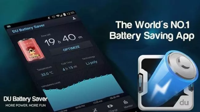 تطبيق DU Battery Saver & Fast Charge تطبيقات يجب أن تسارع لحذفها من هاتفك
