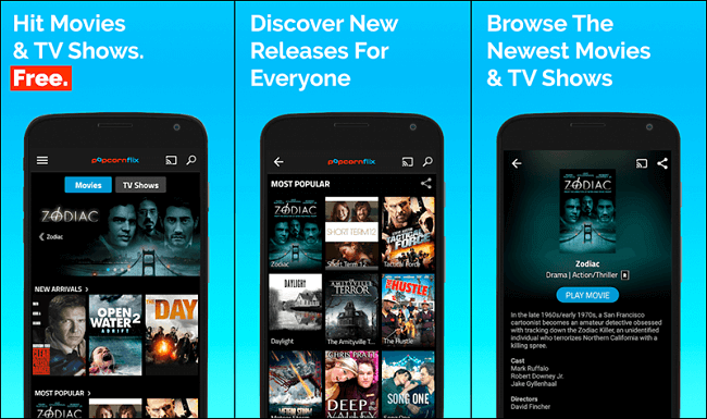 تطبيق Popcornflix تطبيقات مشاهدة الأفلام والمسلسلات العالمية بطريقة قانونية