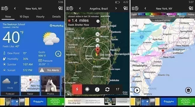 تطبيق Weather By WeatherBug