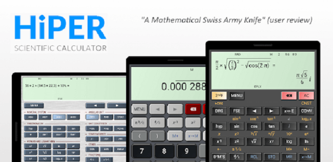 تطبيق HiPER Scientific Calculator تطبيقات الآلة الحاسبة العلمية