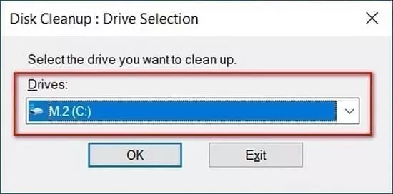 أداة تنظيف القرص Disk Cleanup 2