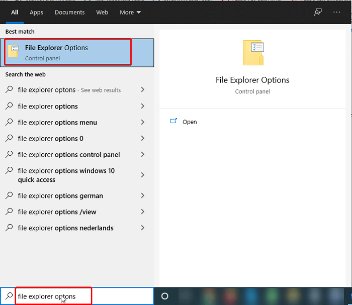 إعادة تعيين العرض الافتراضي لـ File Explorer