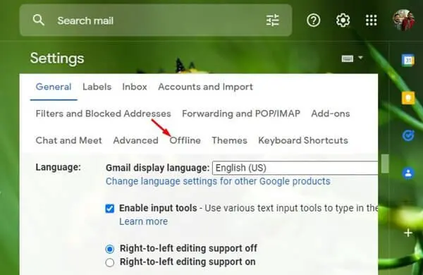تصفح رسائل البريد الإلكتروني Gmail بدون انترنت 2