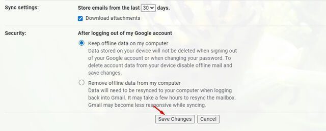 تصفح رسائل البريد الإلكتروني Gmail بدون انترنت 6 تصفح Gmail أوفلاين