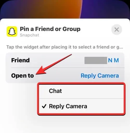 إضافة Widget خاص بتطبيق Snapchat 13
