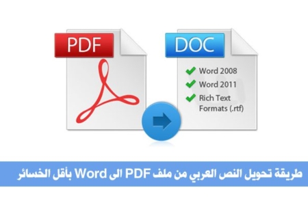 طريقة تحويل النص العربي من ملف Pdf الى Word بأقل الخسائر عربي تك