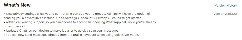 تحديث تطبيق WhatsApp لهواتف الأيفون يجلب العديد من المميزات
