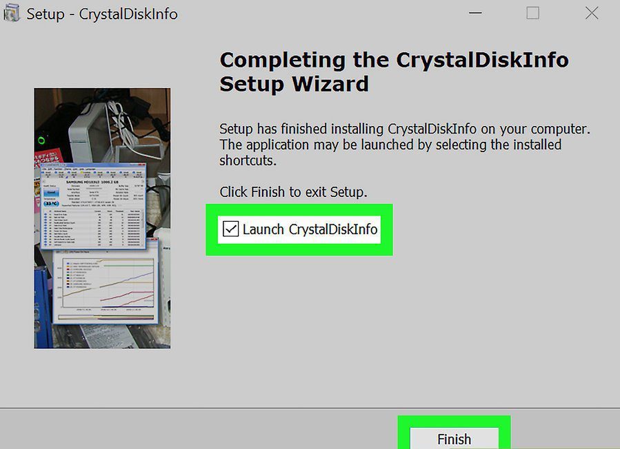 فتح برنامج CrystalDiskInfo