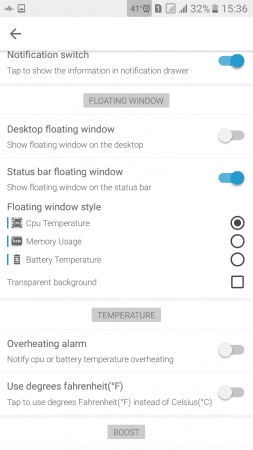 تفعيل درجة حرارة المعالج في تطبيق CPU Monitor