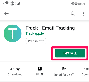 تطبيق Track-Email Tracking