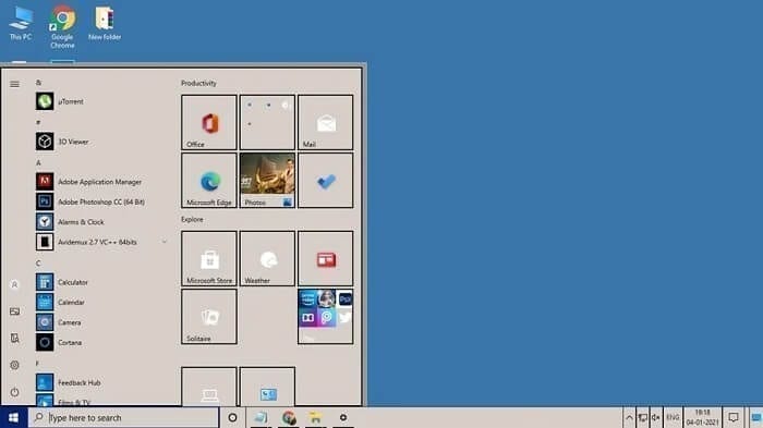نظام التشغيل ويندوز 10 يبدو مثل شكل ويندوز 95 2