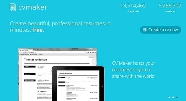 موقع CV Maker سيرة ذاتية احترافية