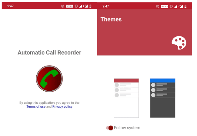 تطبيق Call Recorder