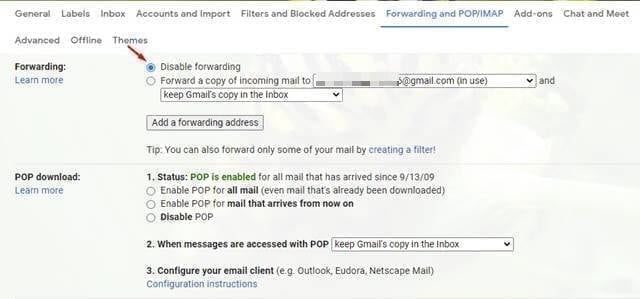 إعادة توجيه رسائل بريد Gmail من حساب إلى آخر تلقائيًا