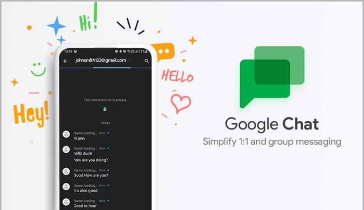 طريقة تفعيل خيار الدردشة Google Chat في تطبيق Gmail