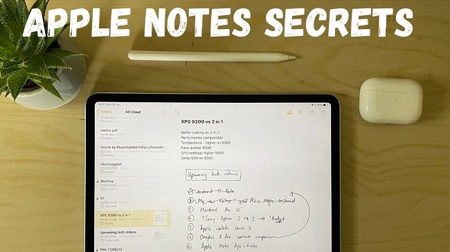تطبيق Apple Notes