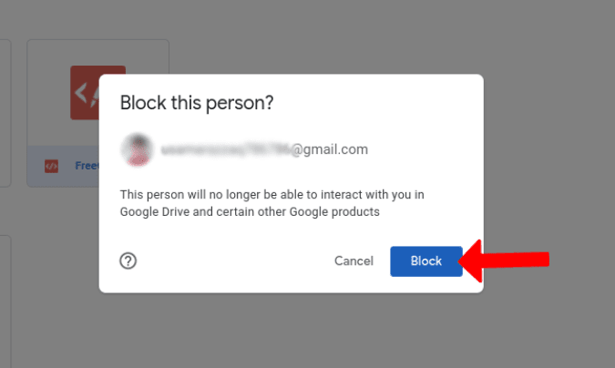 حجب الأشخاص الذين يرسلون بريد Spam في Google Drive 2