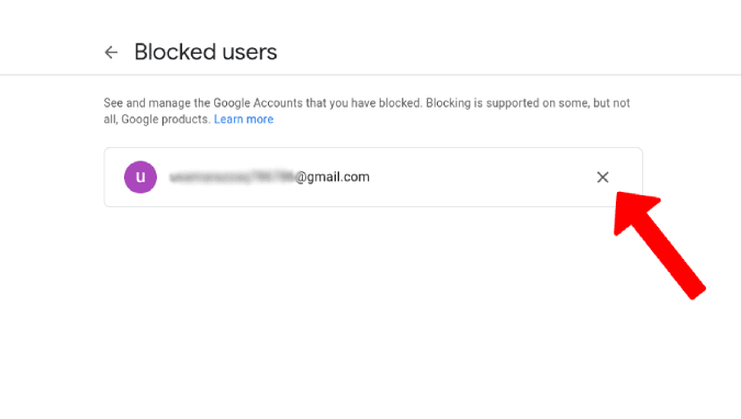 إلغاء حظر مستخدم على Google Drive 2