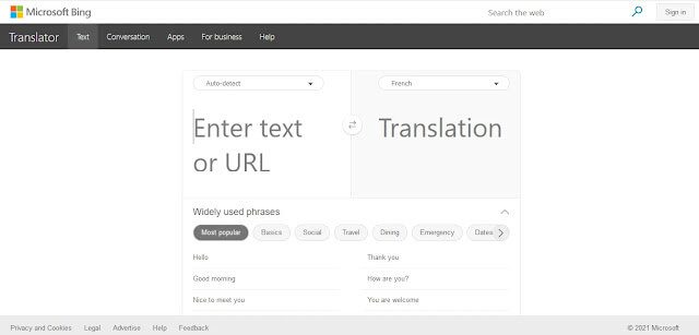 موقع Bing Translator
