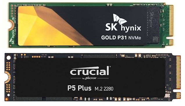 هارديسك  SK Hynix Gold P31 و Crucial P5