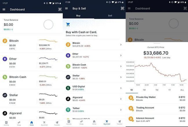 تطبيق Blockchain Wallet تطبيقات تعقب العملات المشفرة