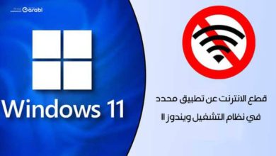 طريقة قطع الانترنت عن تطبيق محدد في نظام التشغيل Windows 11