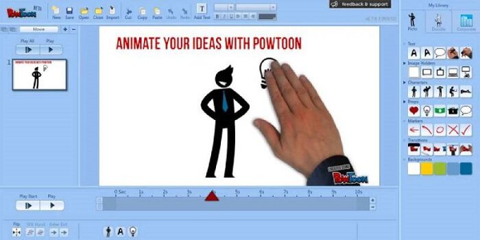 برنامج Powtoon تصميم فيديوهات Whiteboard