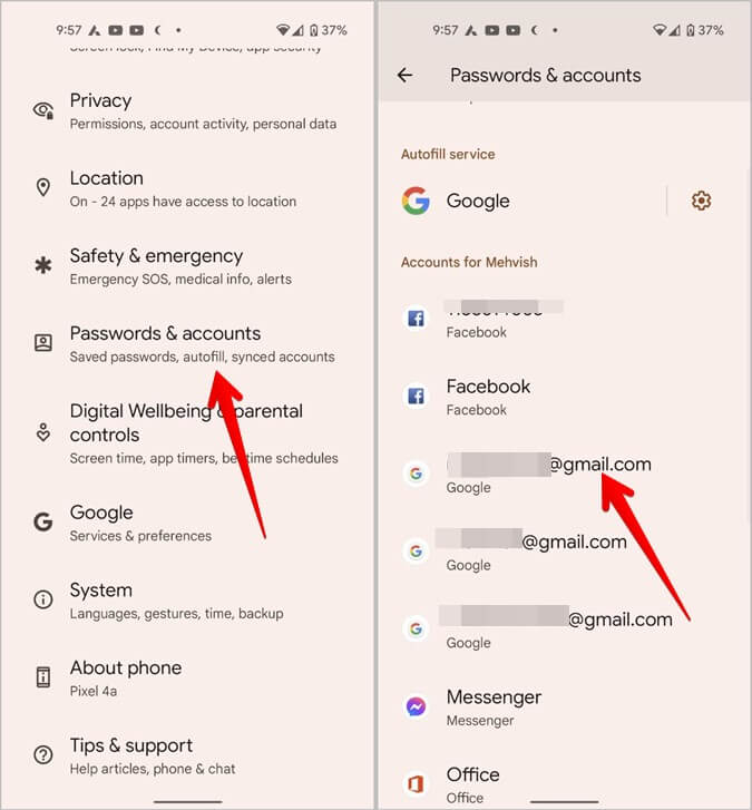 مزامنة جهات الاتصال من حساب جيميل إلى هاتف Android