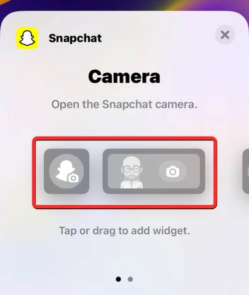 إضافة Widget خاص بتطبيق Snapchat 9