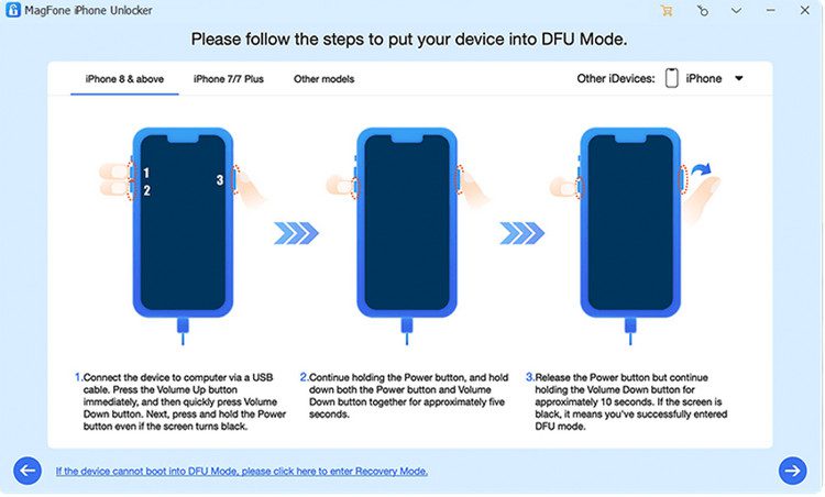 Make your iPhone in DFU or Recovery mode