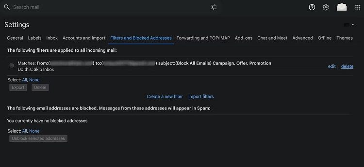 الرسائل العشوائية في Gmail