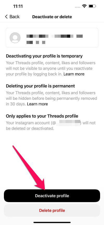 يمكنك الآن حذف حساب Threads بدون حذف حساب Instagram