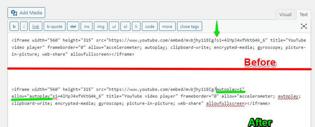 طريقة تشغيل فيديوهات YouTube المضمنة تلقائيًا في موقعك